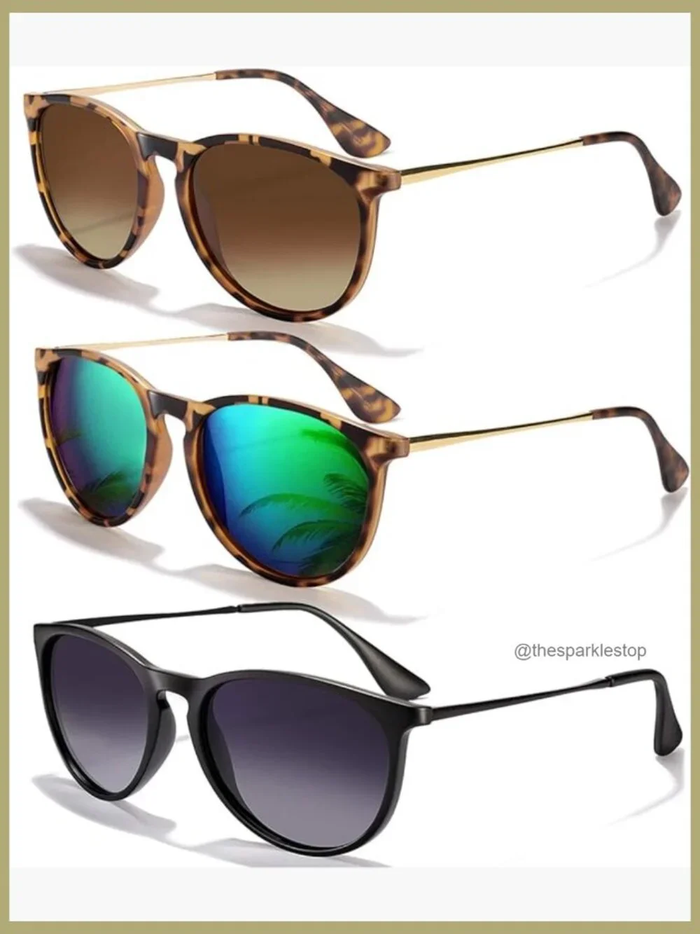 Polarized Round Sunglasses with UV Protection, Retro Style